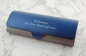 Preview: blau-graues Brillenetui aus Aluminium mit Gravur