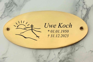 Grabschild mit Trauerbild