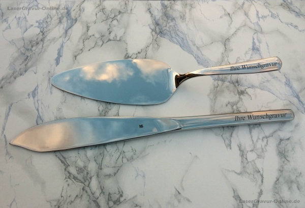 Kuchenset (Tortenheber und Tortenmesser), WMF Nuova - mit Gravur