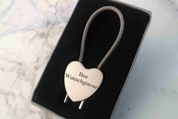 Herz-Schlüsselanhänger - mit Gravur